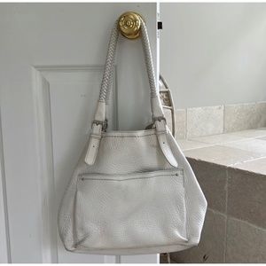 Cole Haan white leather bag